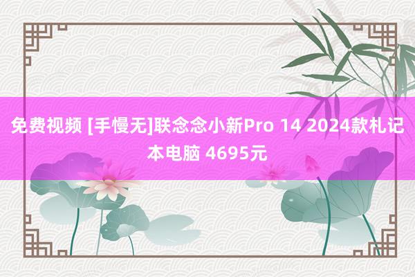 免费视频 [手慢无]联念念小新Pro 14 2024款札记本电脑 4695元