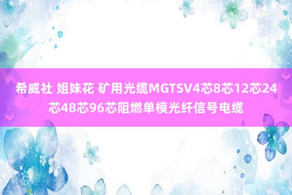 希威社 姐妹花 矿用光缆MGTSV4芯8芯12芯24芯48芯96芯阻燃单模光纤信号电缆