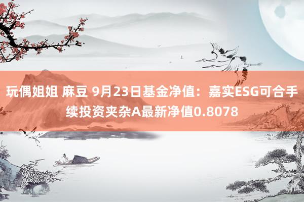 玩偶姐姐 麻豆 9月23日基金净值：嘉实ESG可合手续投资夹杂A最新净值0.8078