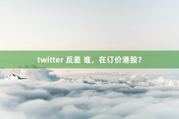 twitter 反差 谁，在订价港股？