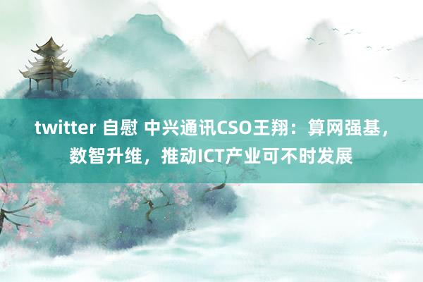 twitter 自慰 中兴通讯CSO王翔：算网强基，数智升维，推动ICT产业可不时发展