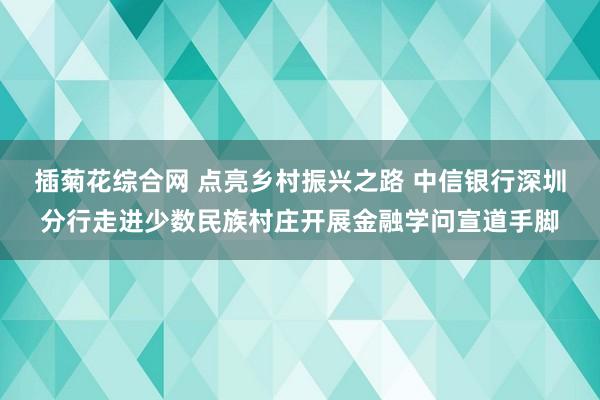 插菊花综合网 点亮乡村振兴之路 中信银行深圳分行走进少数民族村庄开展金融学问宣道手脚