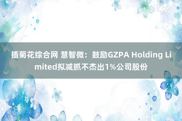 插菊花综合网 慧智微：鼓励GZPA Holding Limited拟减抓不杰出1%公司股份