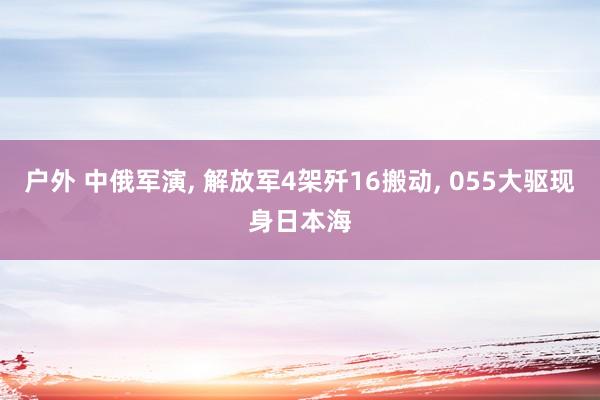 户外 中俄军演， 解放军4架歼16搬动， 055大驱现身日本海