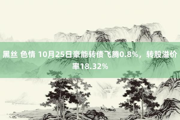 黑丝 色情 10月25日豪能转债飞腾0.8%，转股溢价率18.32%