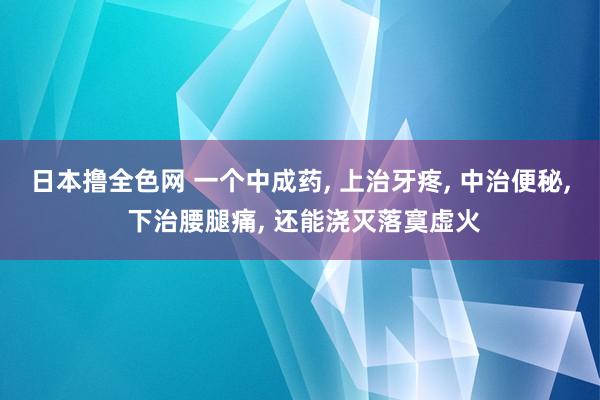 日本撸全色网 一个中成药， 上治牙疼， 中治便秘， 下治腰腿痛， 还能浇灭落寞虚火