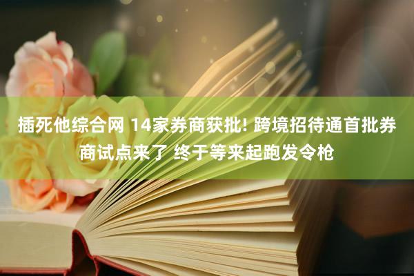 插死他综合网 14家券商获批! 跨境招待通首批券商试点来了 终于等来起跑发令枪