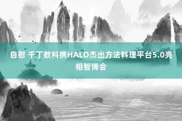 自慰 千丁数科携HALO杰出方法料理平台5.0亮相智博会