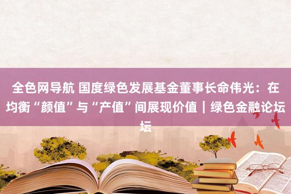 全色网导航 国度绿色发展基金董事长命伟光：在均衡“颜值”与“产值”间展现价值｜绿色金融论坛