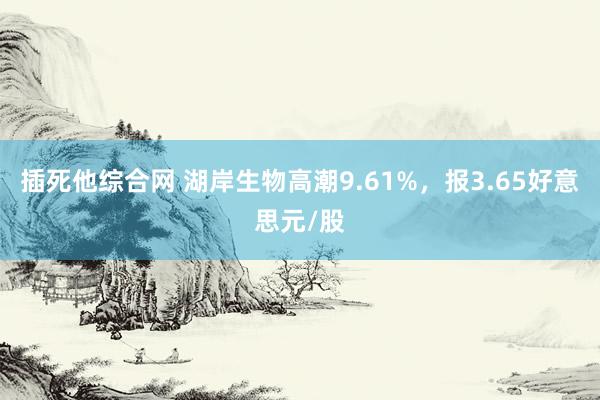 插死他综合网 湖岸生物高潮9.61%，报3.65好意思元/股