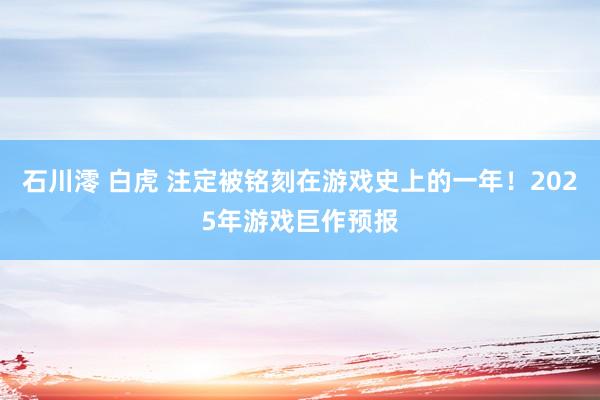 石川澪 白虎 注定被铭刻在游戏史上的一年！2025年游戏巨作预报